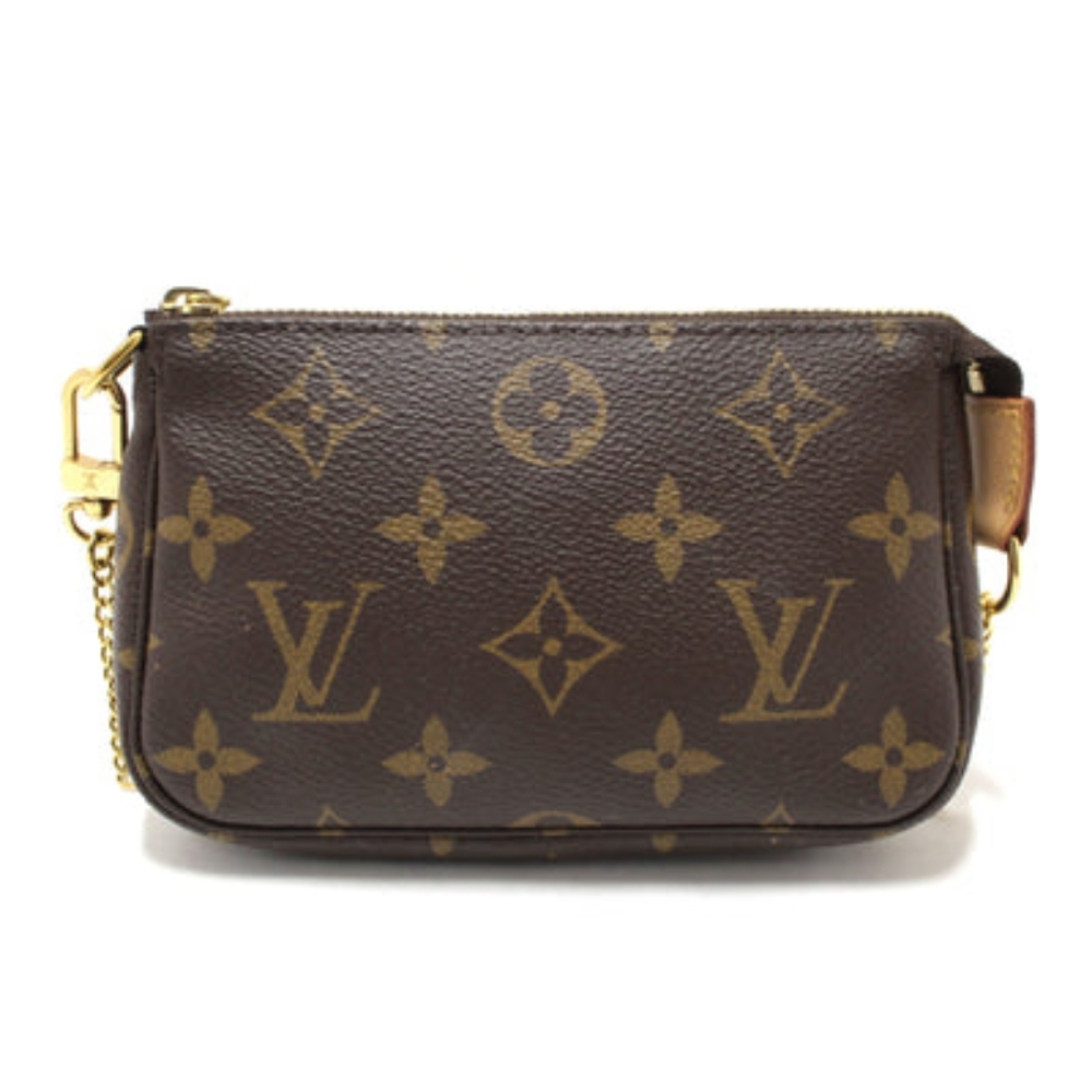 Authentic Louis Vuitton Brown Monogram Mini Pochette in Excellent Condition - Picture 6 of 13